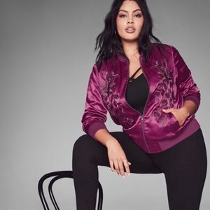 Wine bomber jacket